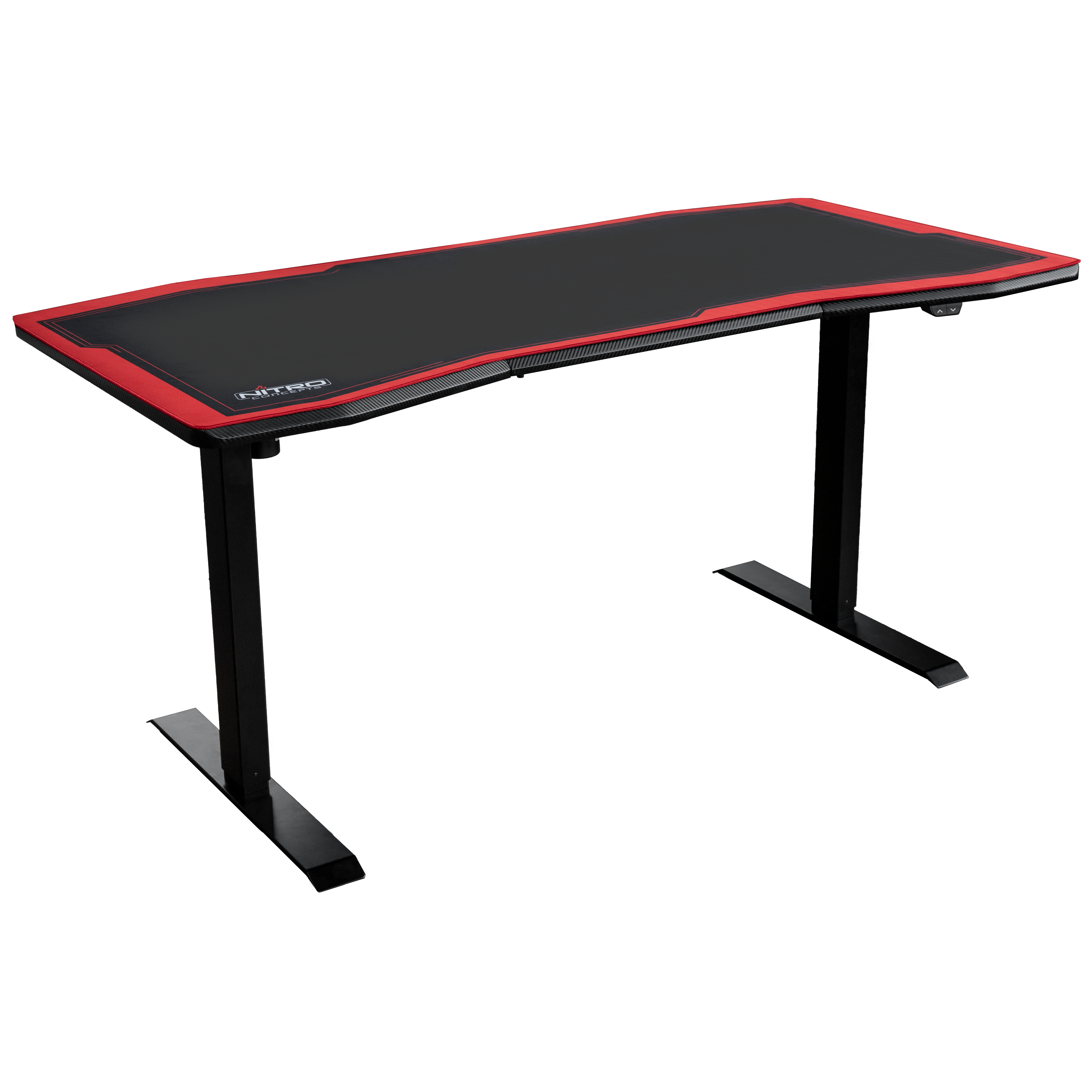 nitro-concepts - Gaming Tisch D16E Carbon Red - elektrisch höhenverstellbar