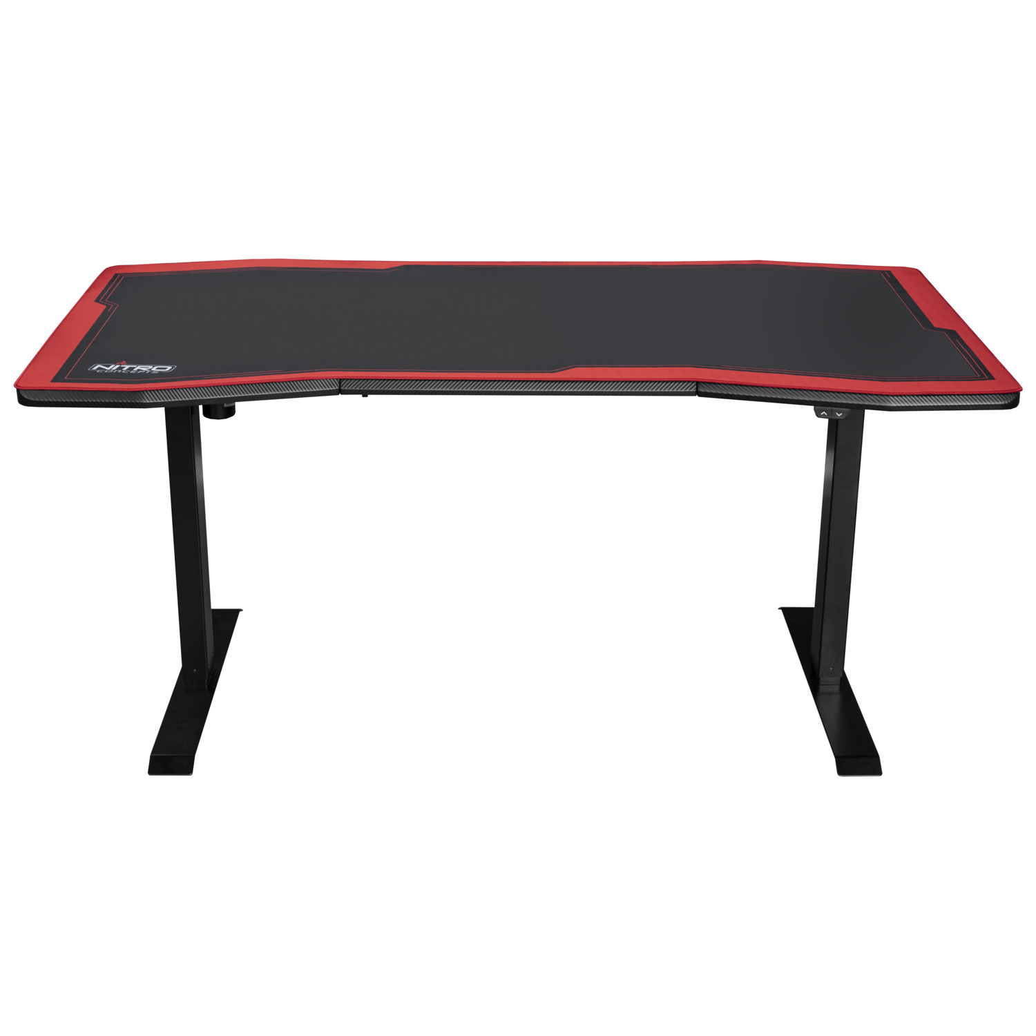 nitro-concepts - Gaming Tisch D16E Carbon Red - elektrisch höhenverstellbar