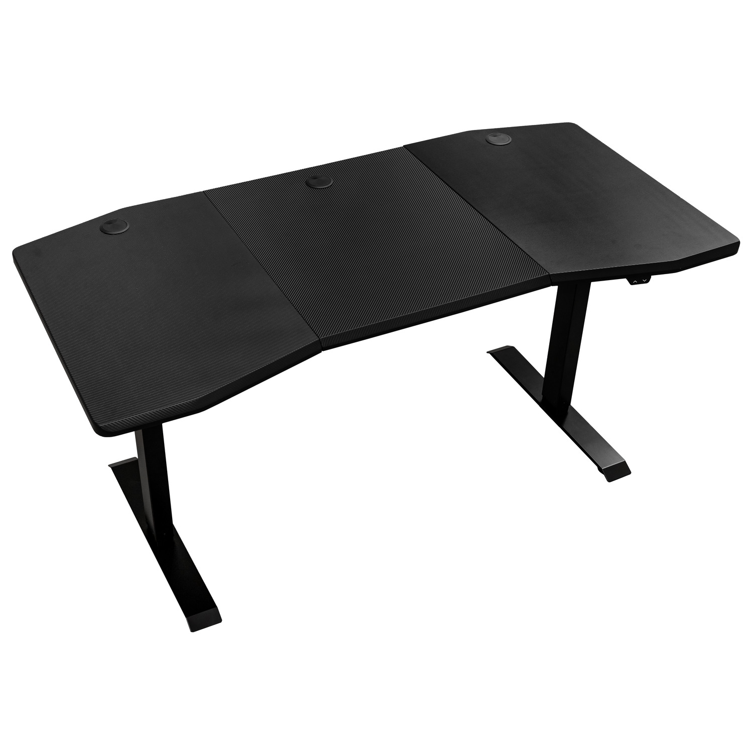 nitro-concepts - Gaming Tisch D16E Carbon Red - elektrisch höhenverstellbar