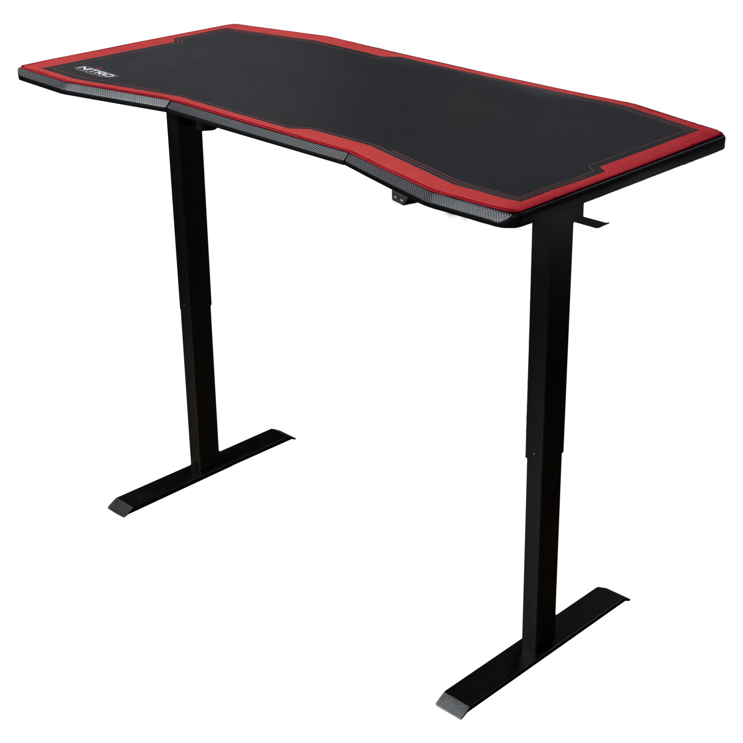 nitro-concepts - Gaming Tisch D16E Carbon Red - elektrisch höhenverstellbar