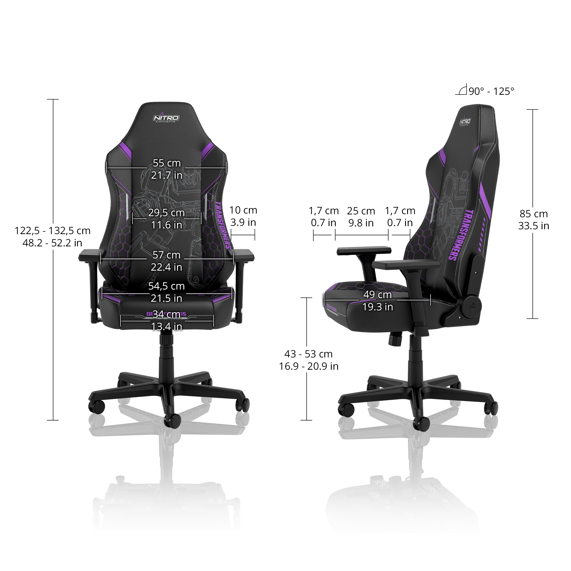 nitro-concepts - X1000 Gaming Chair Transformers Decepticons Edition