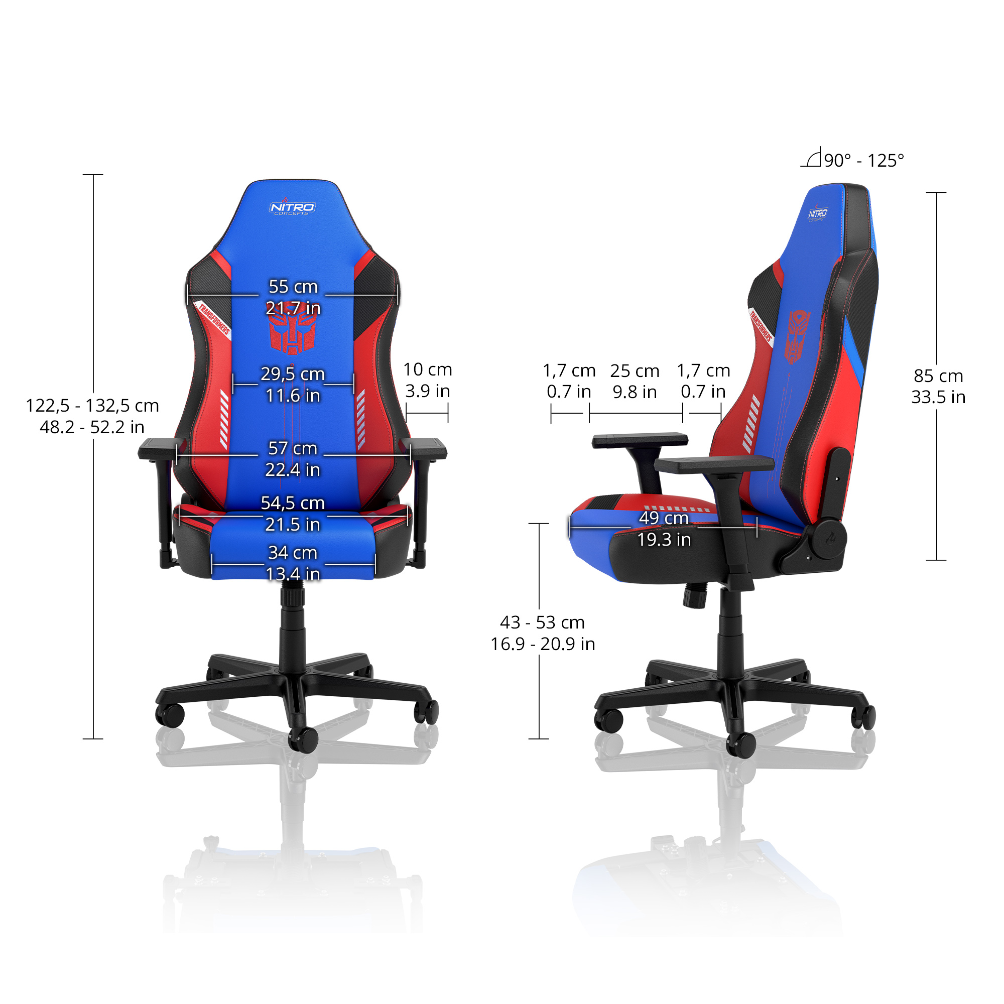 nitro-concepts - X1000 Gaming Stuhl Transformers Optimus Prime Edition