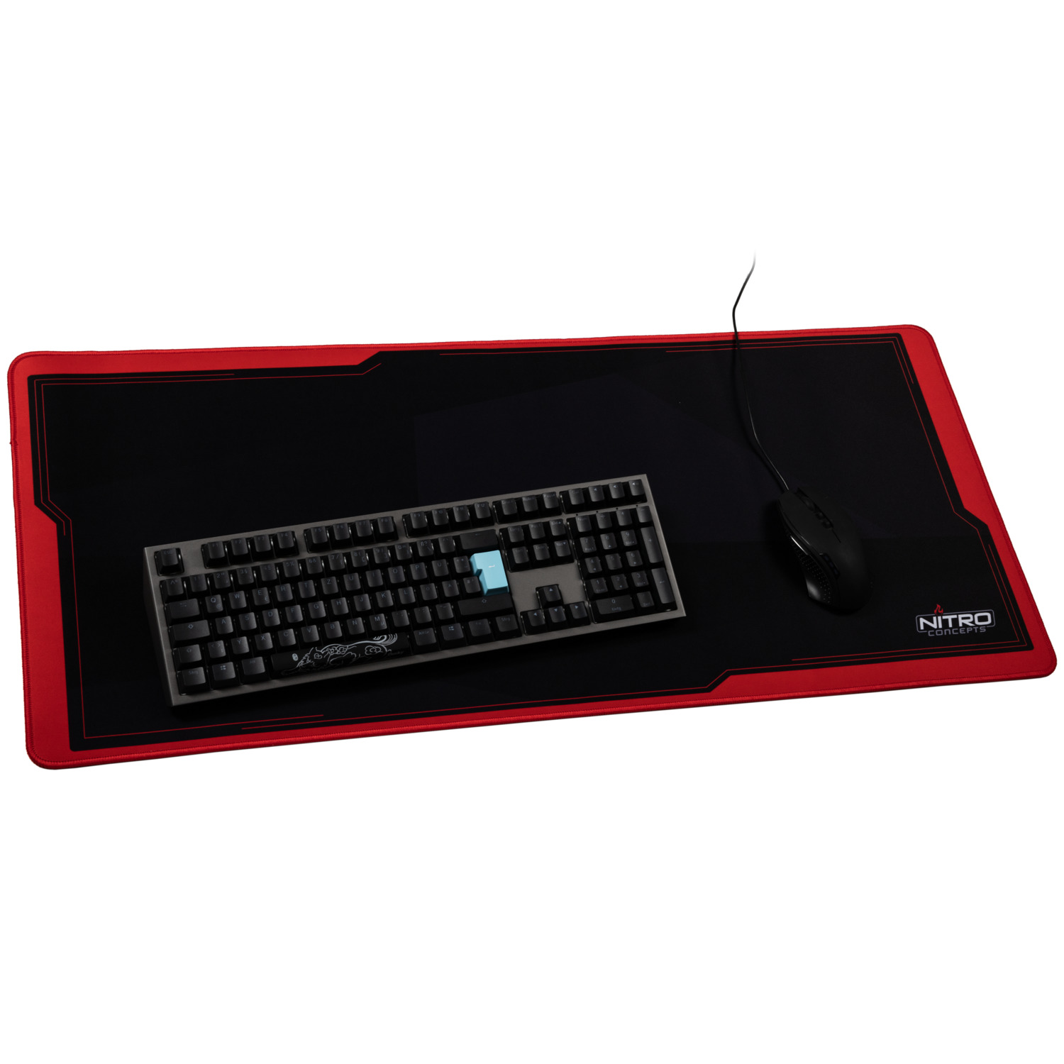 nitro-concepts - Deskmat DM9, 900x400mm - schwarz/rot