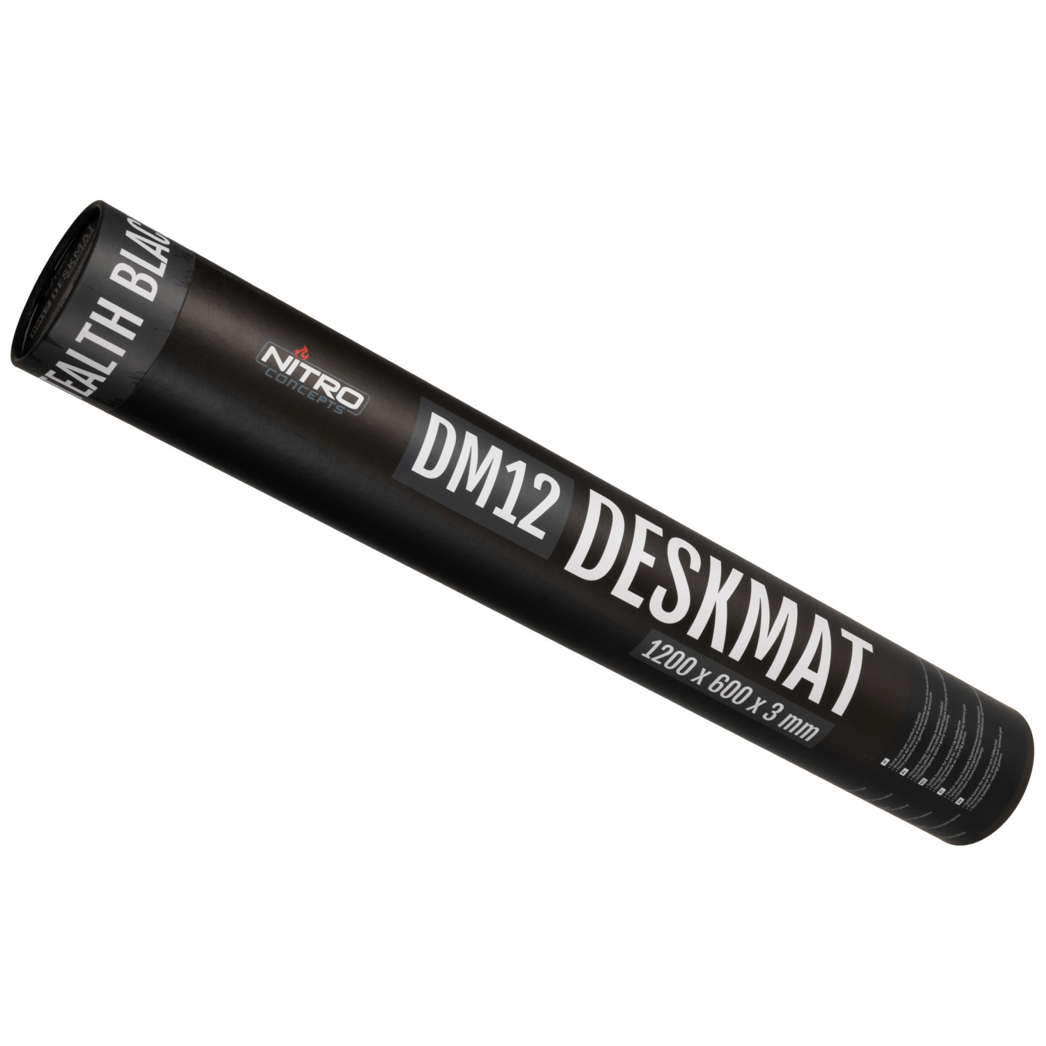 Deskmat DM12 - 1200x600mm - STEALTH BLACK