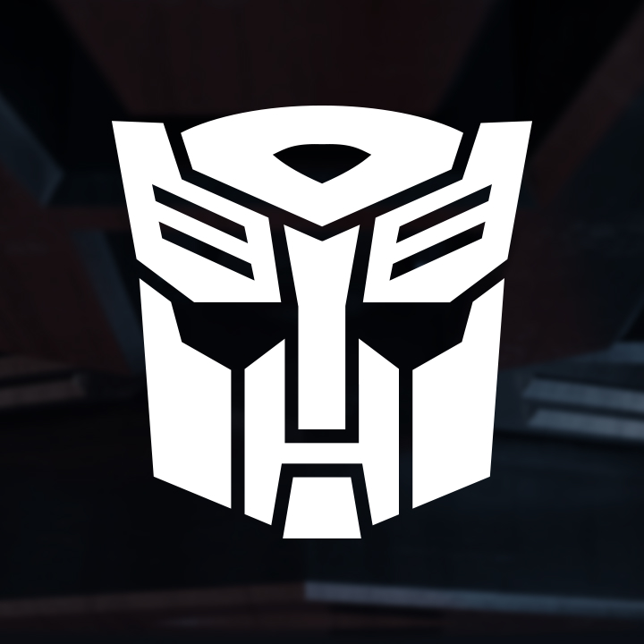 transformers logo black and white