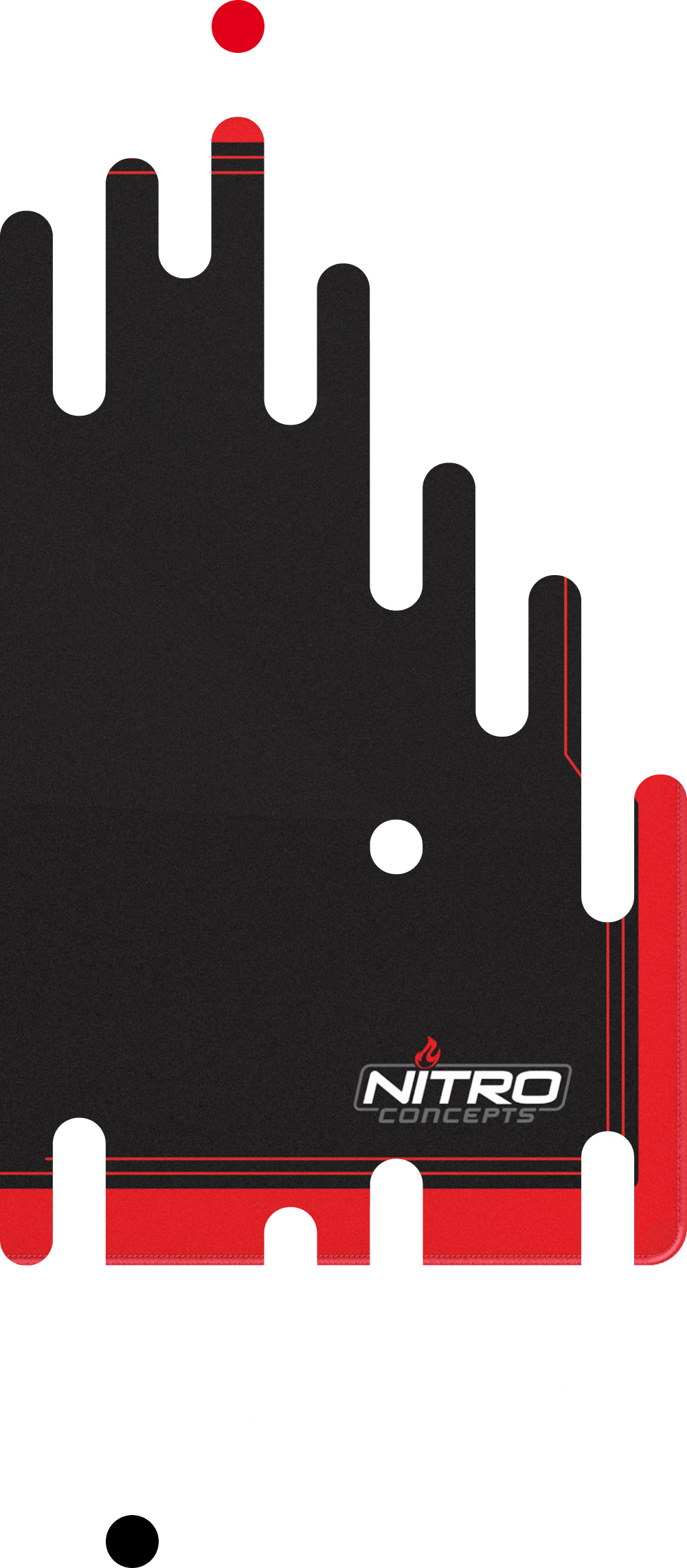 NITRO CONCEPTS DM9 DESKMAT TAPPETINO PER MOUSE 900 x 400 NERO