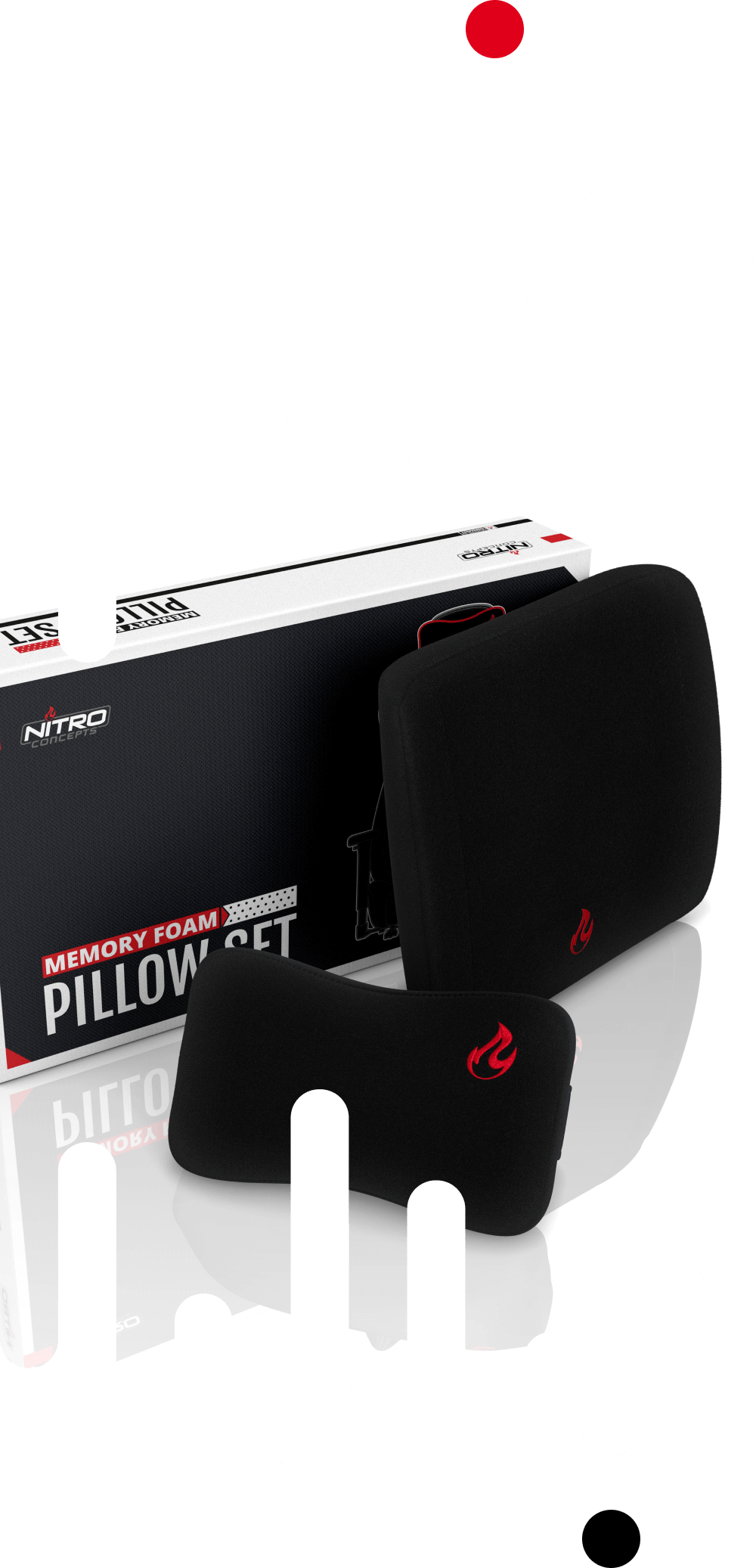 Memory Foam Pillow Set - Black