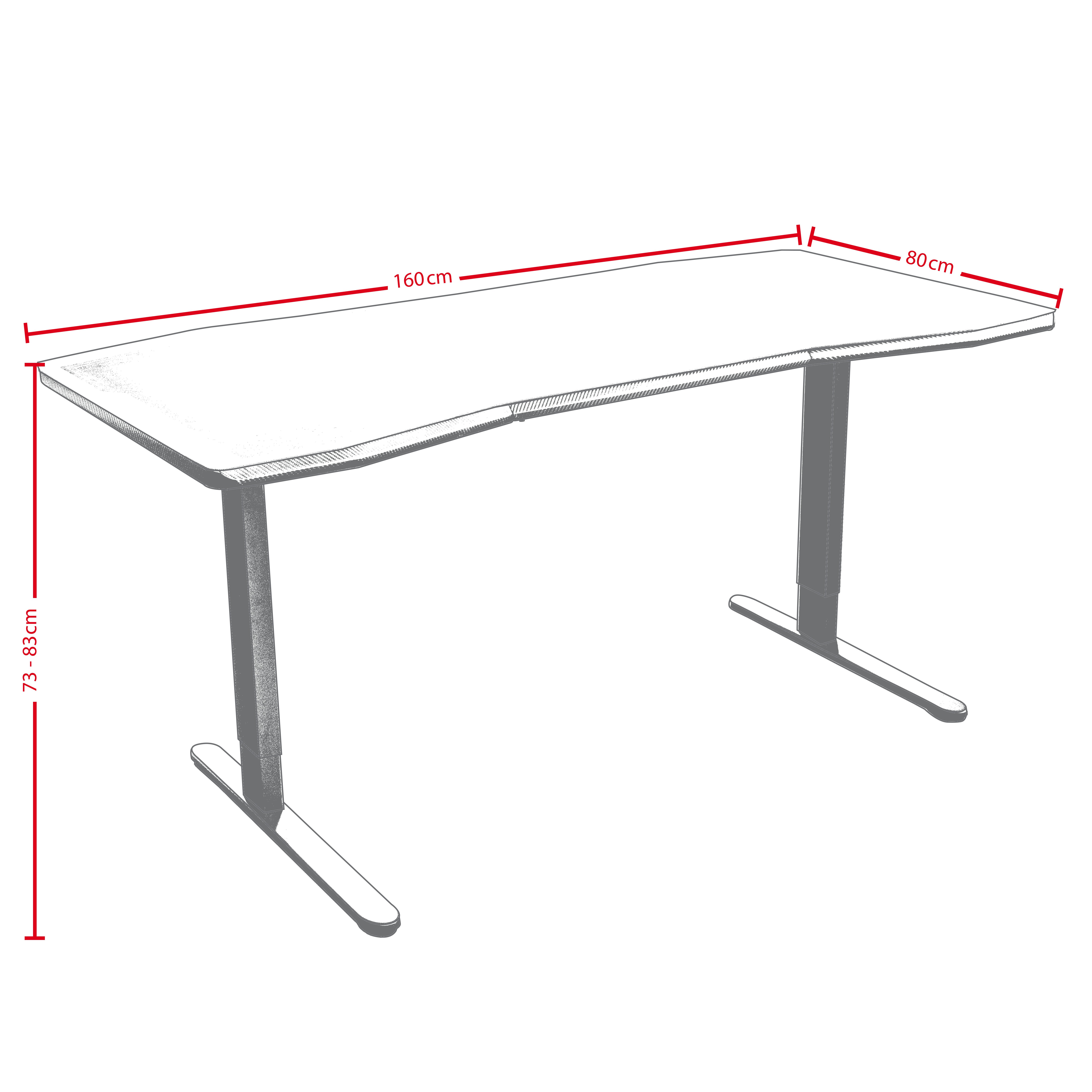Gaming Desk D16m Carbon Red Gaming Desk D16m Carbon Red