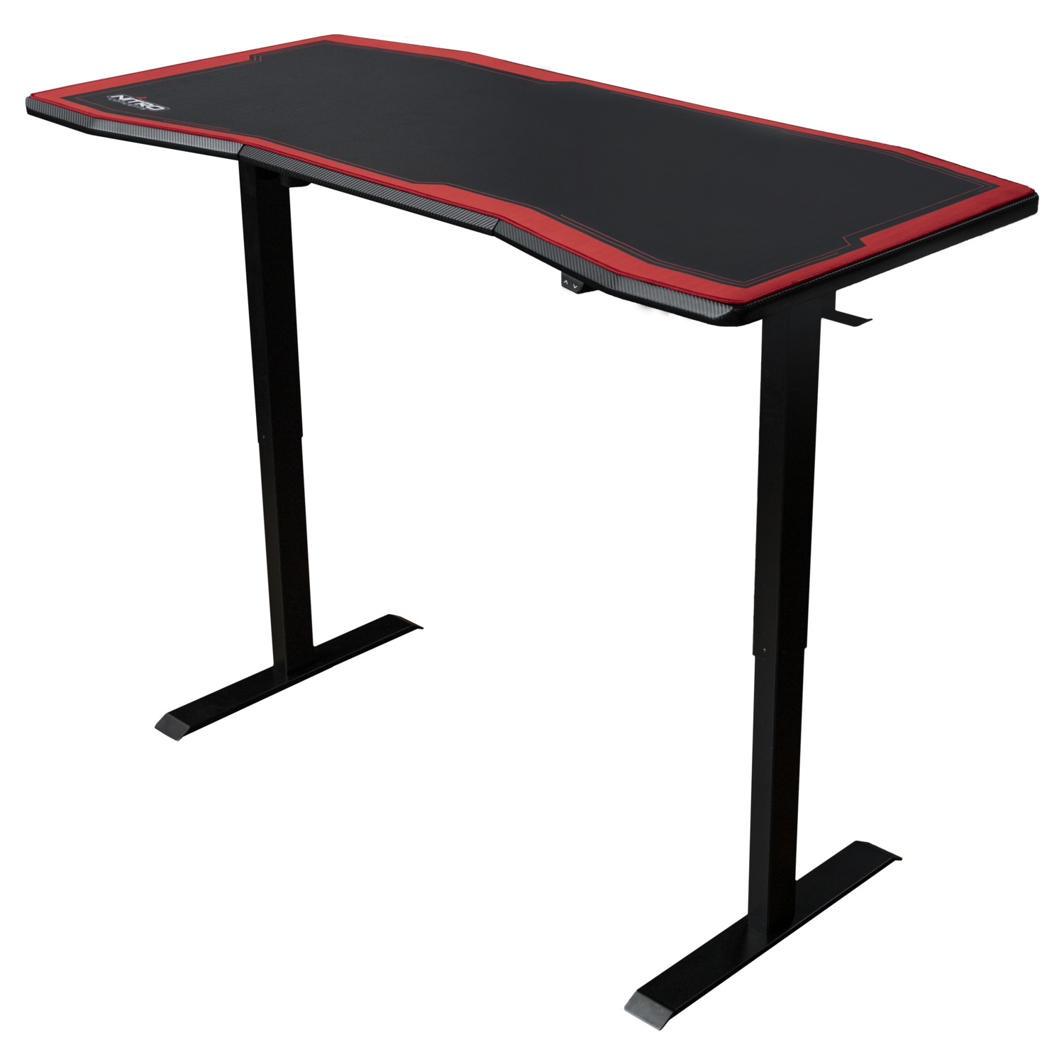 Nitro Concepts - Gaming Tisch D16E Carbon Red - elektrisch höhenverstellbar