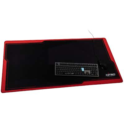 Deskmat DM12, 1200x600mm - schwarz/rot