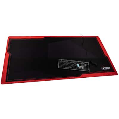 Deskmat DM16, 1600x800mm - schwarz/rot