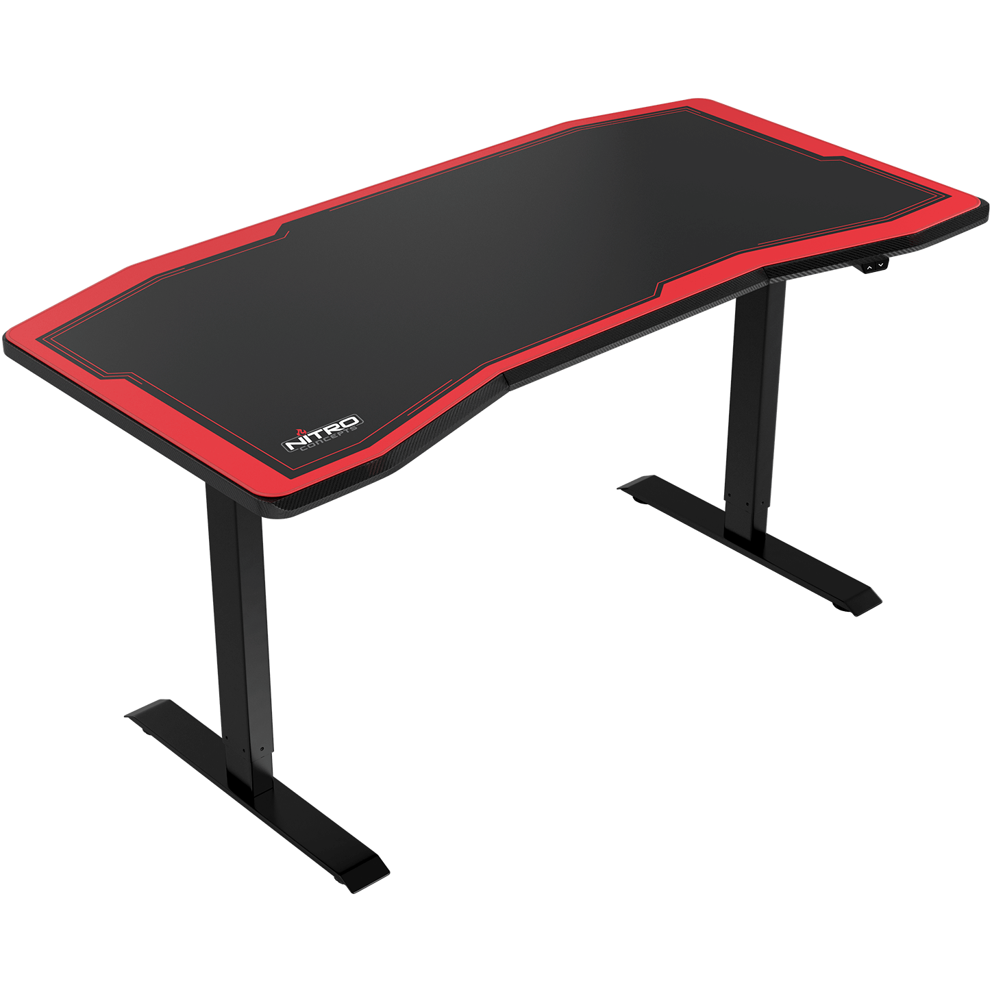 Gaming Desk D16e Carbon Red Electrically Adjustable Height