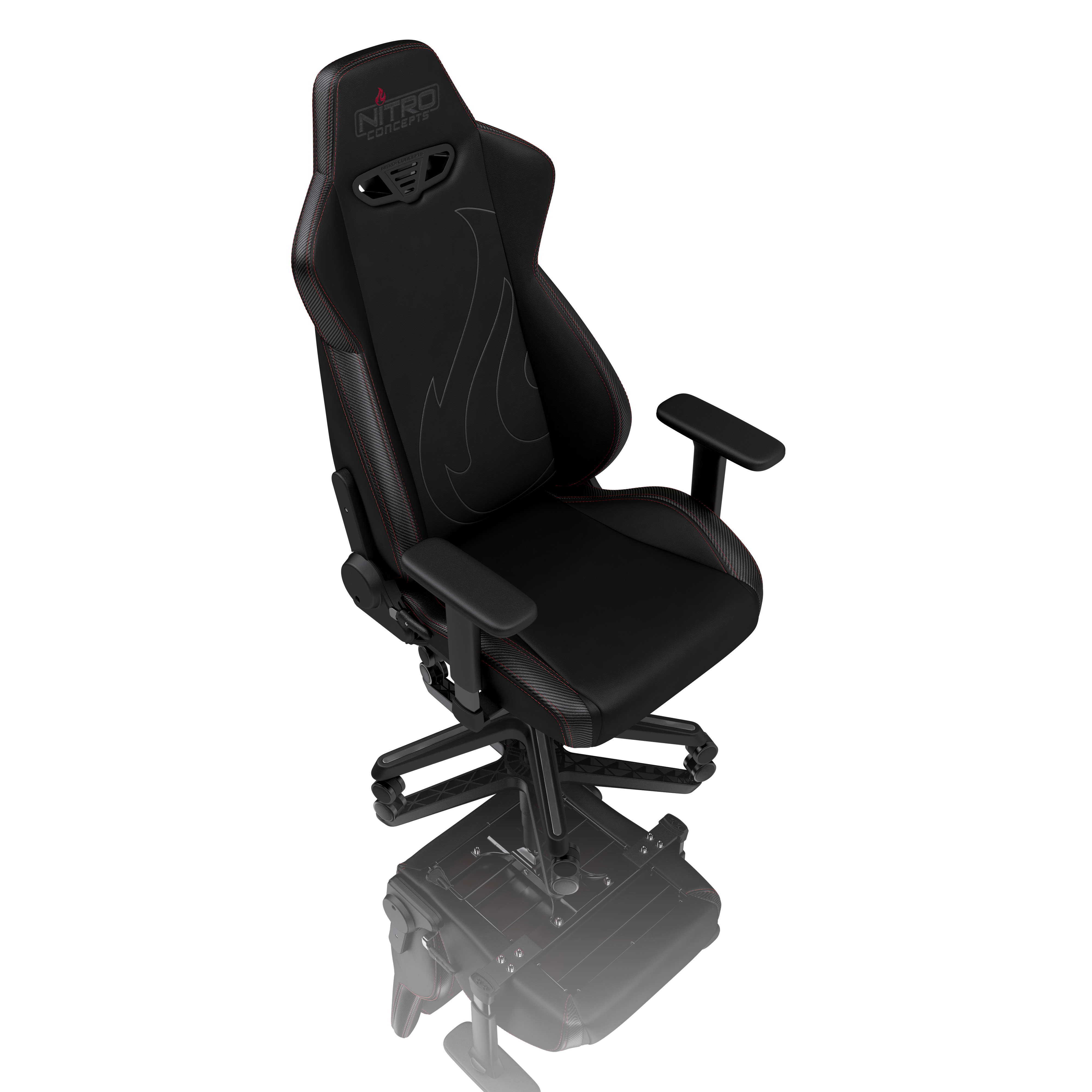 Cloth Cover Ergonomic Office Chair Stealth Black 90 To 135 Reclinable Adjustable Height Armrests Nitro Concepts S300 Gaming Chair Up To 135kg Users Chairs Sofas Office Furniture Lighting